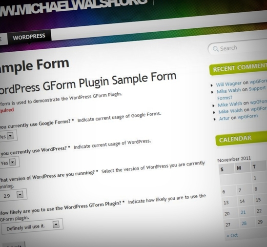 Plugin WordPress Google Form
